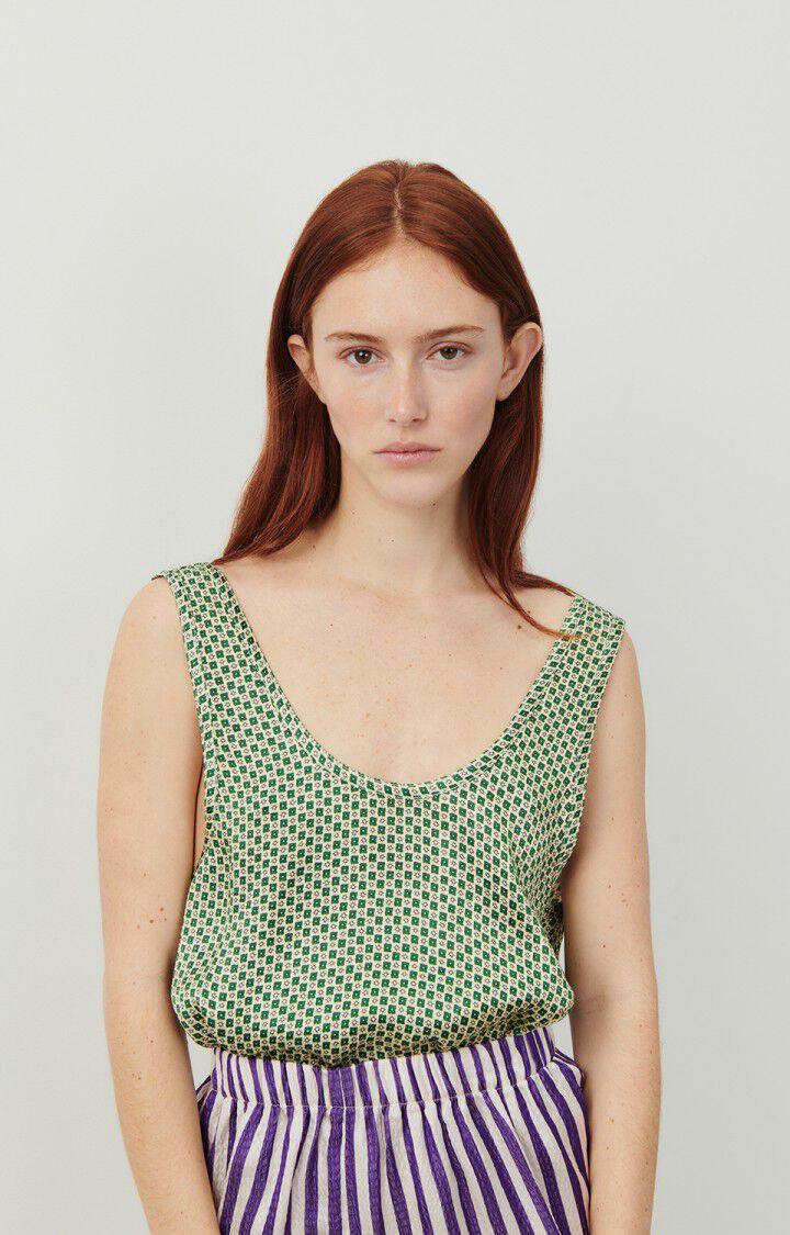 american vintage Top femme Shaning - ARMANDE 0 Fines bretelles Vert - E24