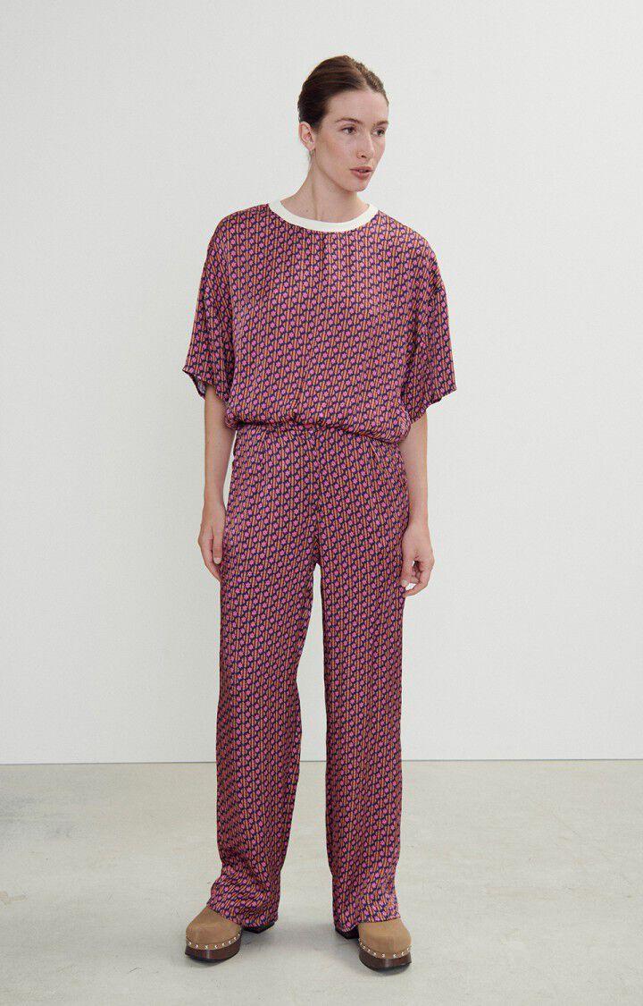 American Vintage Top Femme Shaning - JUNE 22 Manches Courtes Rose - H23