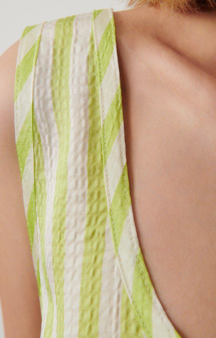 American Vintage Top Femme Shaning - RAYURES JAUNES FLUO 0 Fines Bretelles Jaune - E24