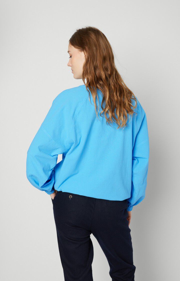American Vintage Top Femme Taraw - ACQUA Manches Longues Bleu - E22