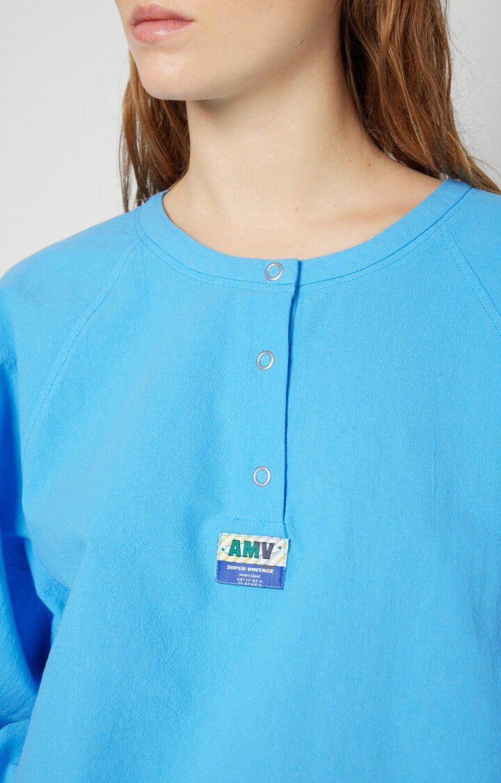 American Vintage Top Femme Taraw - ACQUA Manches Longues Bleu - E22