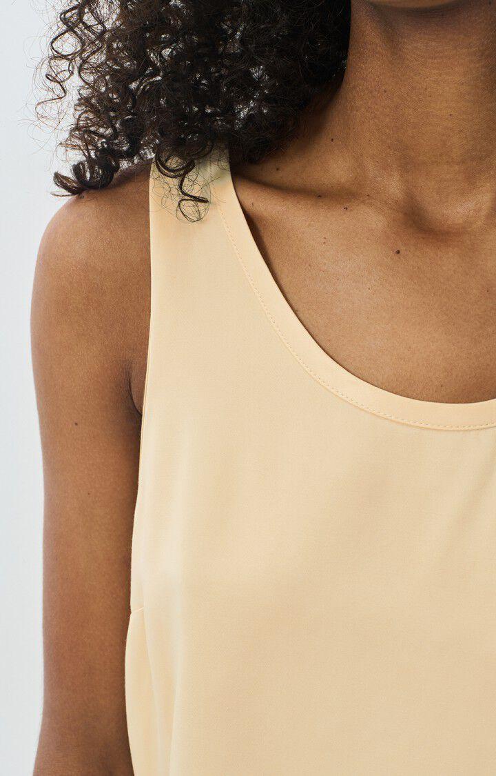 American Vintage Top Femme Unyl - BEURRE Sans Manches Jaune - E25