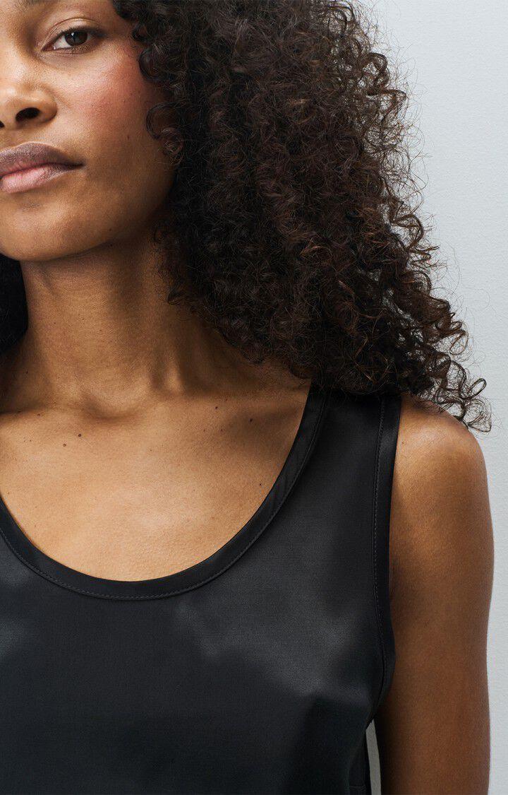 American Vintage Top Femme Unyl - CARBONE Sans Manches Noir - E25