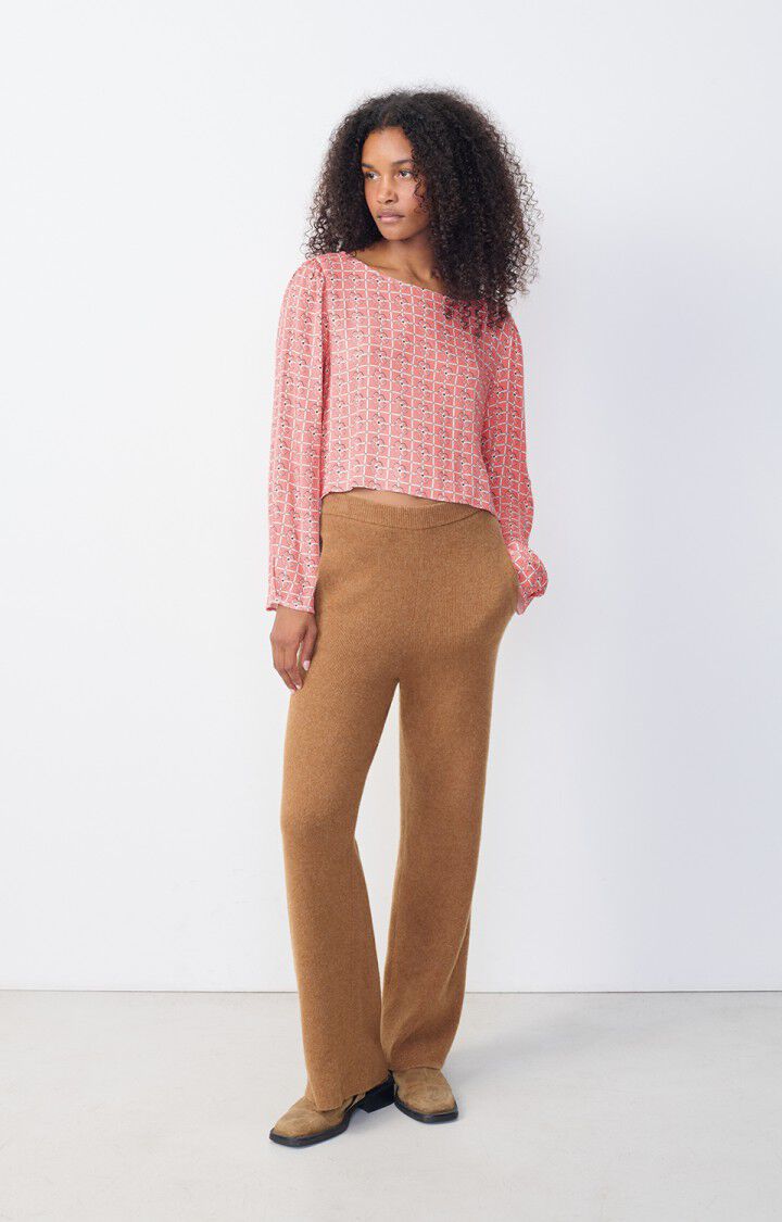 American Vintage Top Femme Varym - AMY 61 Manches Longues Rose - H24