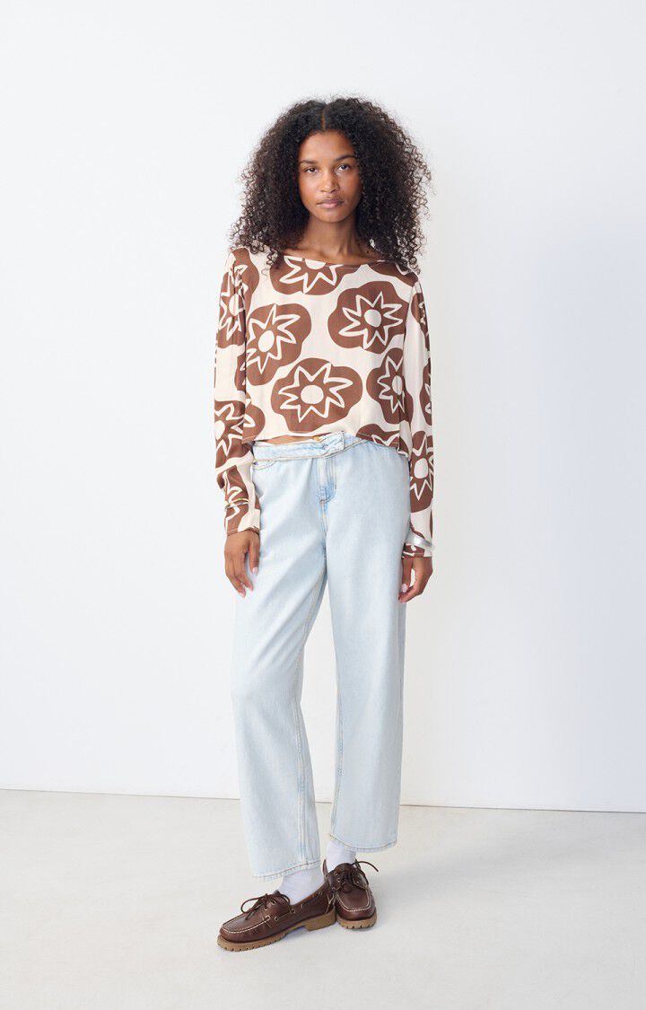 American Vintage Top Femme Varym - BABETH 61 Manches Longues Marron - H24