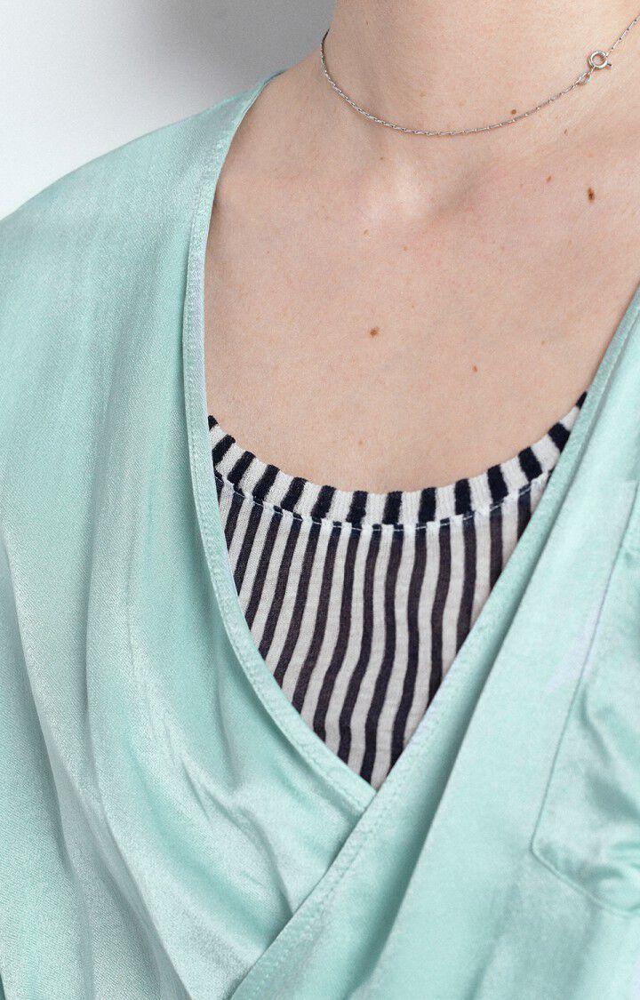 American Vintage Top Femme Voogy - ALASKA 52 Manches Longues Bleu - E25