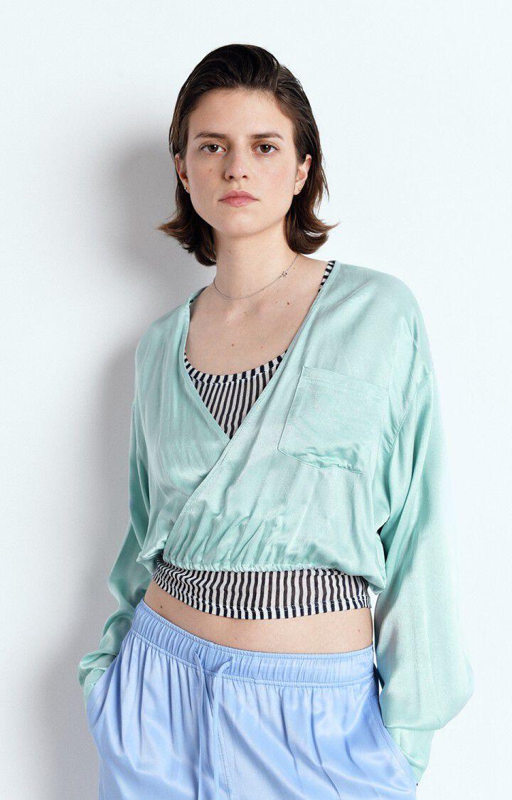 american vintage Top femme Voogy - ALASKA 52 Manches longues Bleu - E25