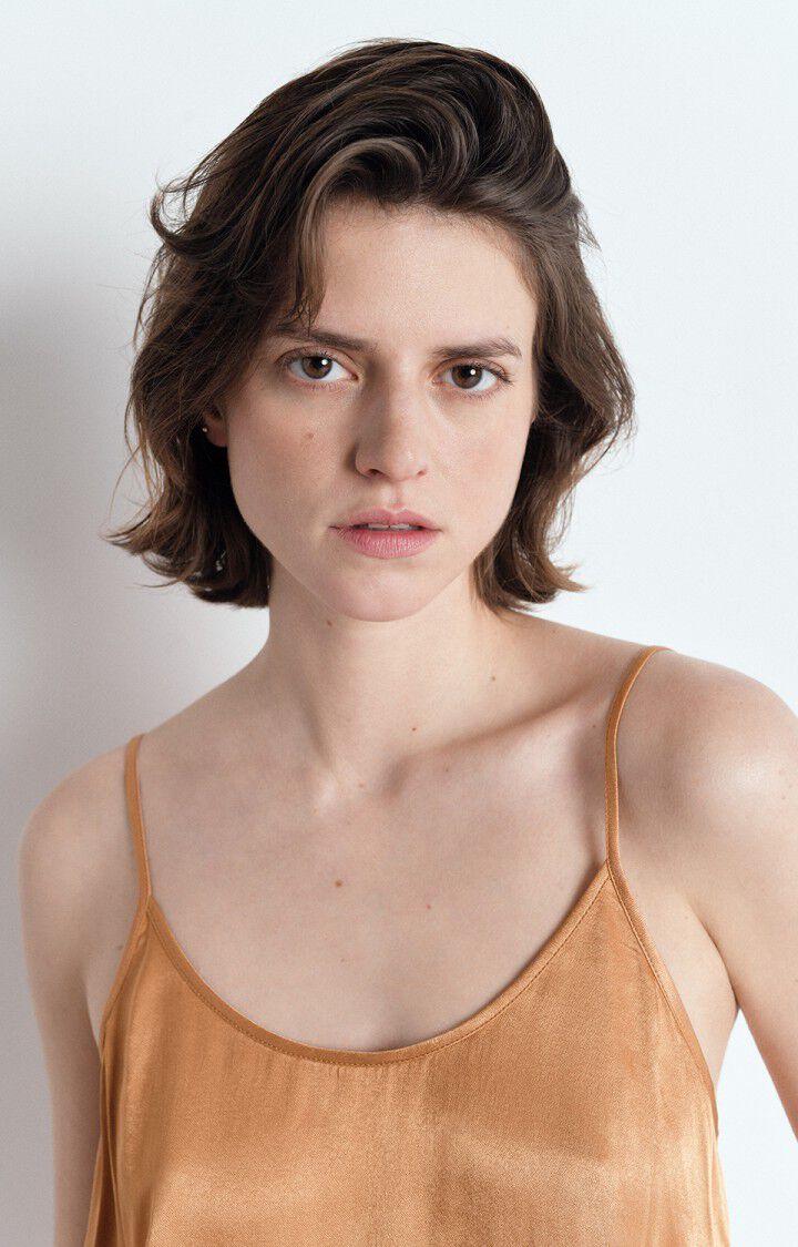 American Vintage Top Femme Voogy - CACAO Fines Bretelles Marron - E25