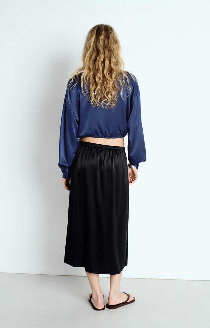 American Vintage Top Femme Voogy - NOCTURNE 52 Manches Longues Bleu - E25