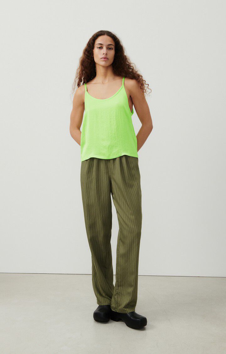 american vintage Top femme Widland - AMANDERAIE Fines bretelles Vert - E24