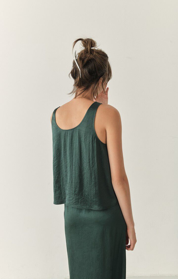 American Vintage Top Femme Widland - BOTANIQUE Sans Manches Vert - H22