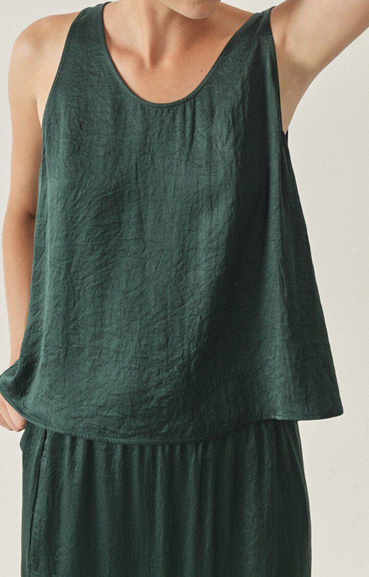 american vintage Top femme Widland - BOTANIQUE Sans manches Vert - H22
