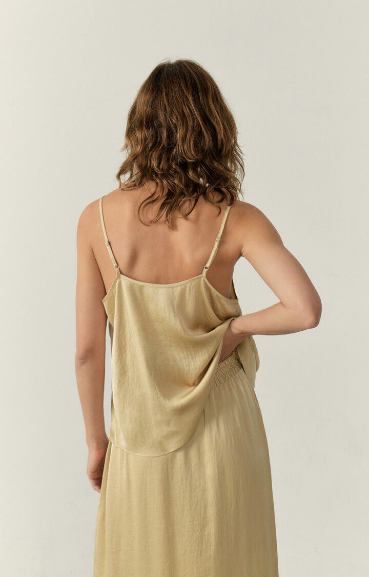 American Vintage Top Femme Widland - FICELLE 0 Fines Bretelles Beige - E23