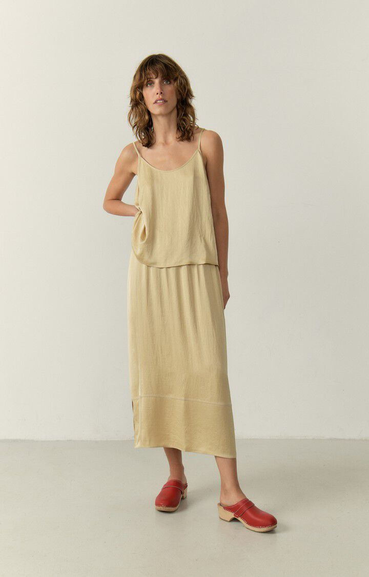 American Vintage Top Femme Widland - FICELLE 0 Fines Bretelles Beige - E23