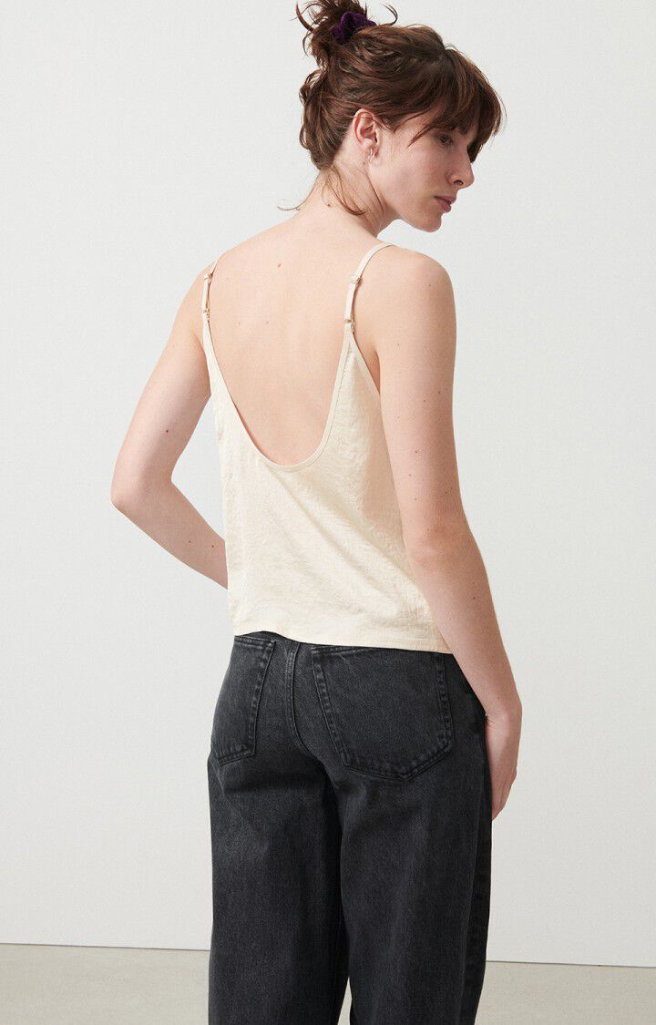 American Vintage Top Femme Widland - IVOIRE Fines Bretelles Beige - E24