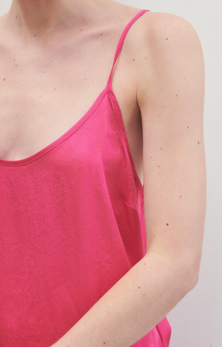 American Vintage Top Femme Widland - MAGENTA 0 Fines Bretelles Rose - E23