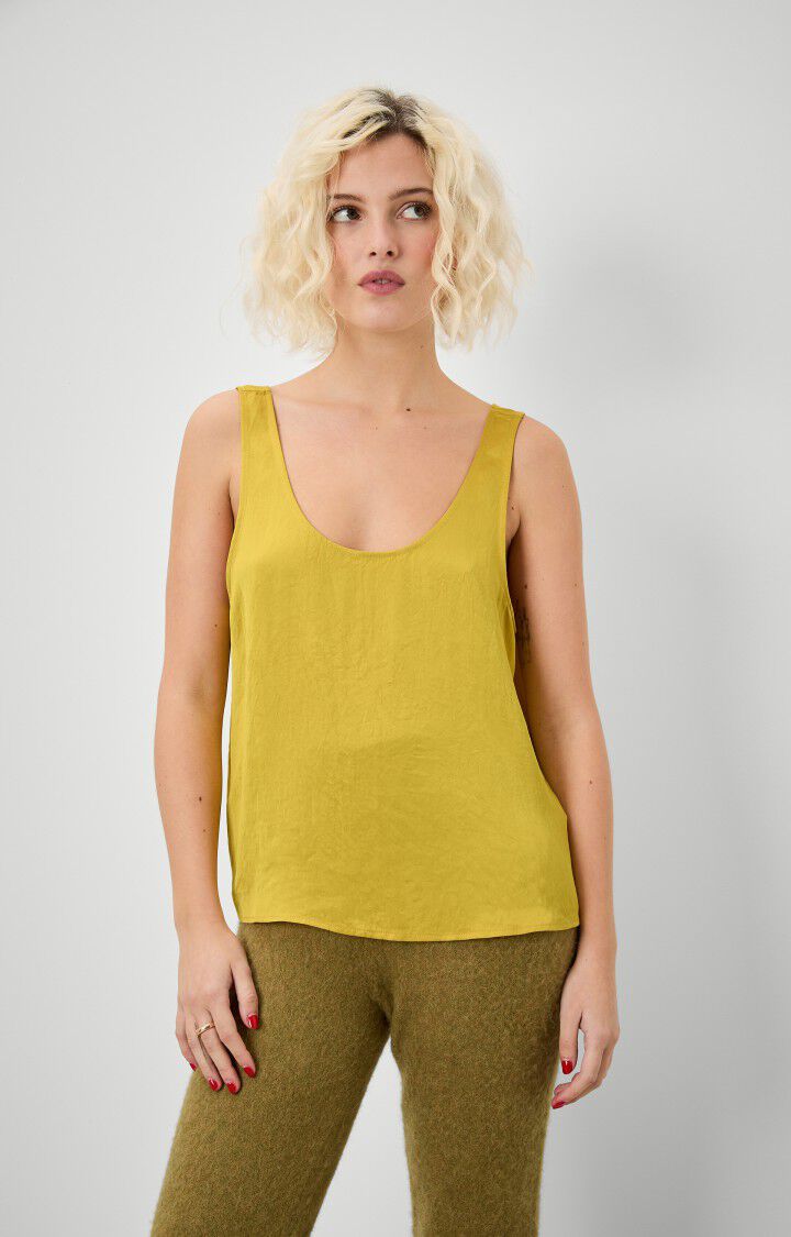 american vintage Top femme Widland - MORDORE Sans manches Jaune - H22