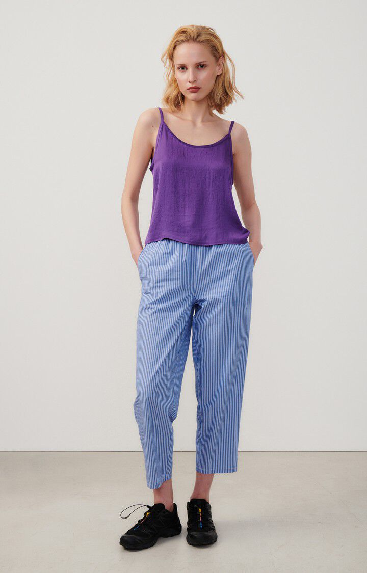 American Vintage Top Femme Widland - NEON PURPLE Fines Bretelles Violet - E24