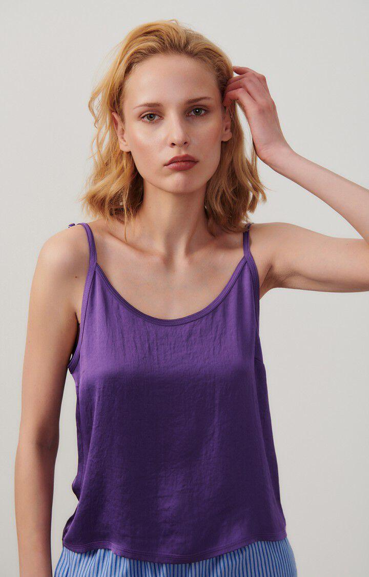 american vintage Top femme Widland - NEON PURPLE Fines bretelles Violet - E24