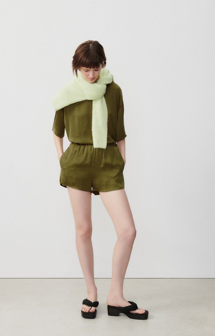 American Vintage Top Femme Widland - THYM 23 Manches Courtes Vert - E24