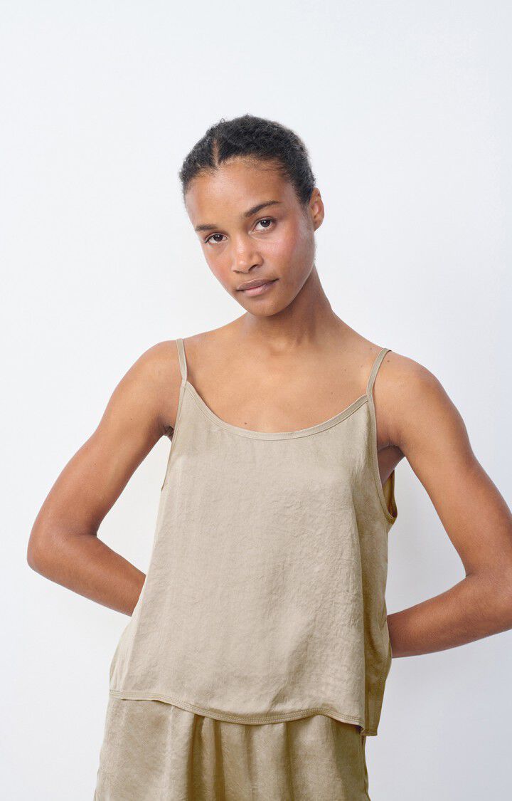american vintage Top femme Widland - TOUNDRA 0 Fines bretelles Beige - H23