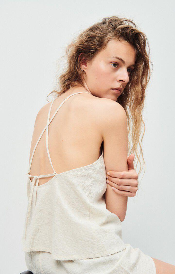 American Vintage Top Femme Ylyvow - ECRU 0 Fines Bretelles Beige - E24