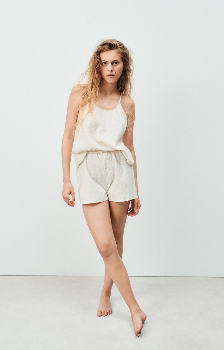 American Vintage Top Femme Ylyvow - ECRU 0 Fines Bretelles Beige - E24