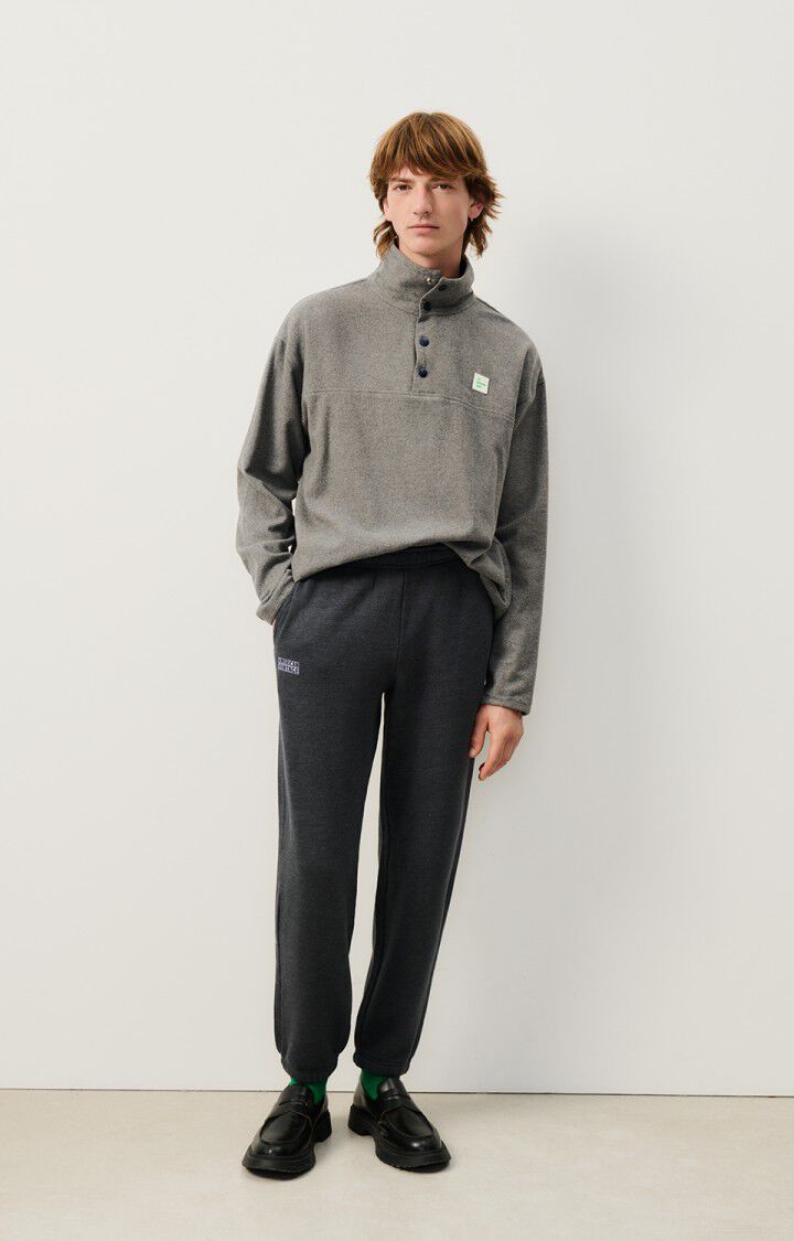 American Vintage Top Homme Vylow - GRIS CHINE 60 Manches Longues Gris - E25