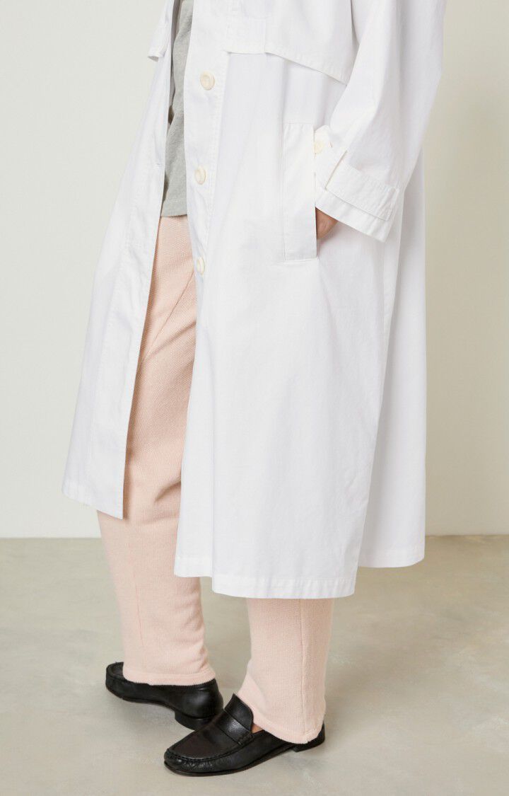 American Vintage Trench Femme Giony - BLANC Manches Longues Blanc - E20