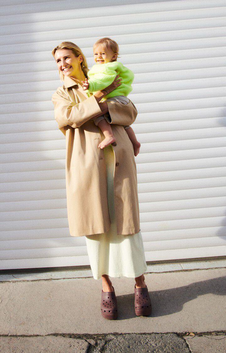 american vintage Trench femme Gozzy - SESAME 72 Manches longues Beige - E25