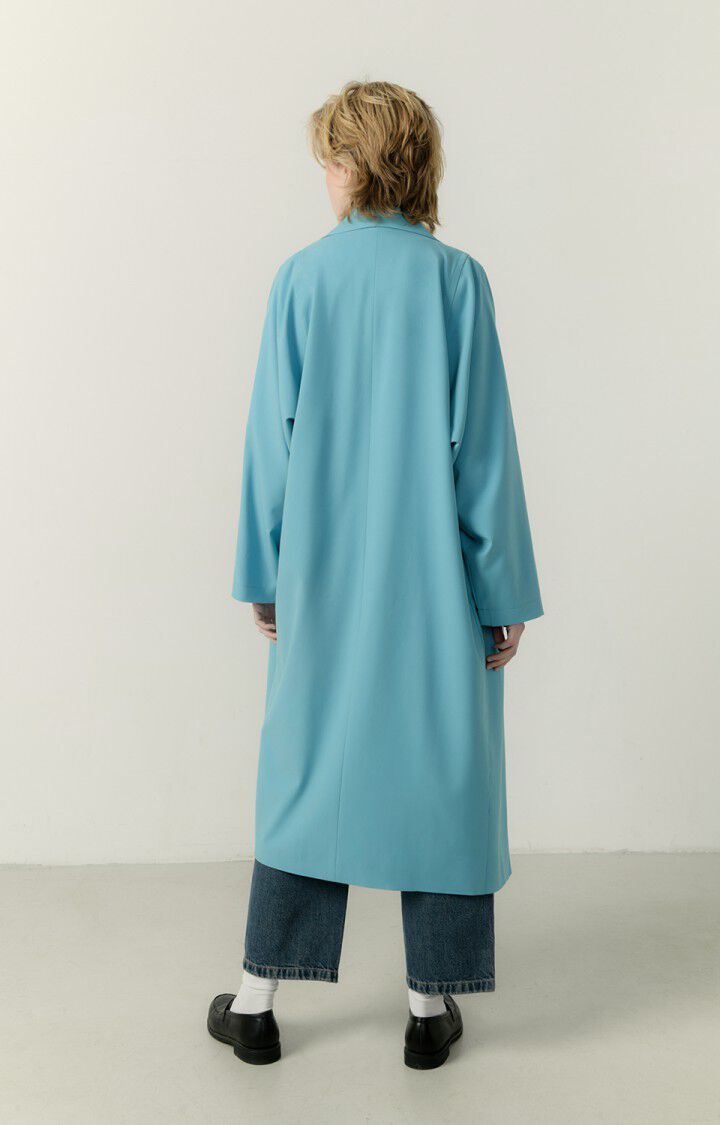American Vintage Trench Femme Kabird - CURACAO 62 Manches Longues Bleu - E23