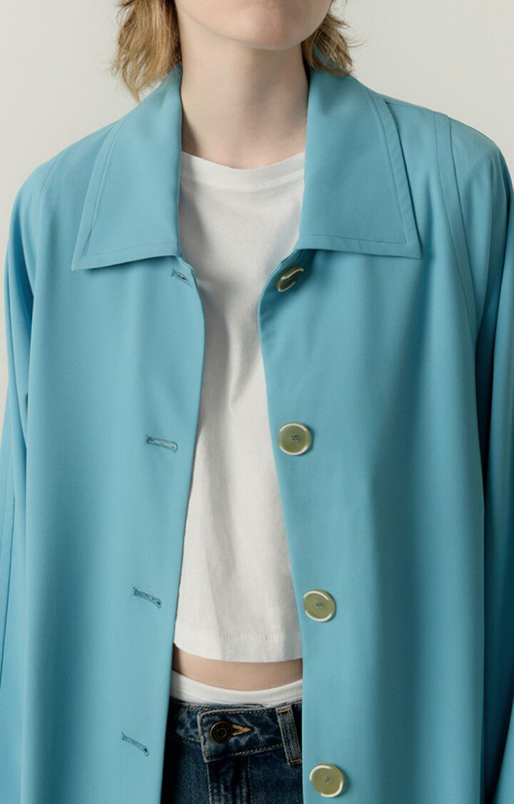 american vintage Trench femme Kabird - CURACAO 62 Manches longues Bleu - E23
