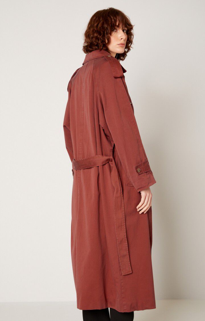 American Vintage Trench Femme Ooklaoma - TOMETTE Manches Longues Marron - E21