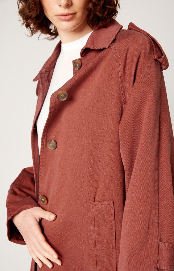 American Vintage Trench Femme Ooklaoma - TOMETTE Manches Longues Marron - E21