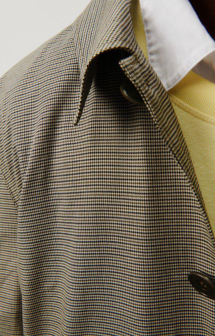 American Vintage Trench Homme Dofybay - PIED DE POULE KAKI 64 Manches Longues Marron - E24