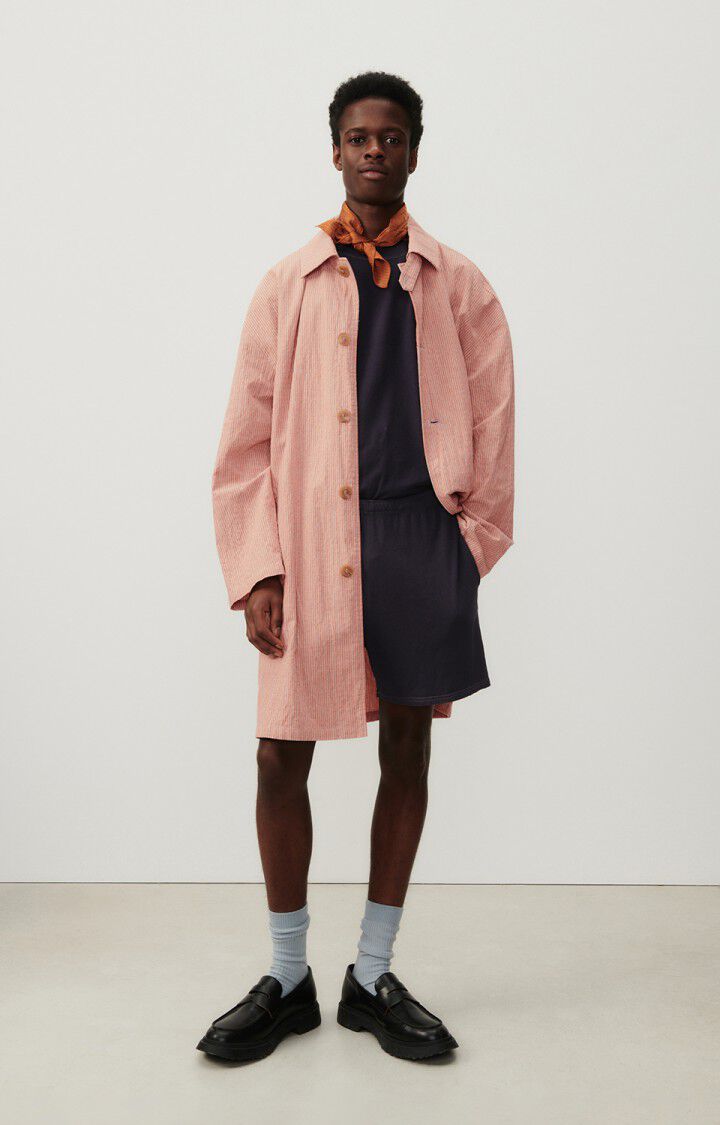 American Vintage Trench Homme Keostreet - RAYURES GRISES ET ORANGE 55 Manches Longues Orange - E24