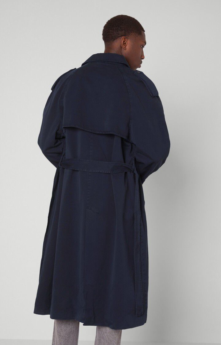 American Vintage Trench Homme Ooklaoma - NAVY Manches Longues Bleu - H21