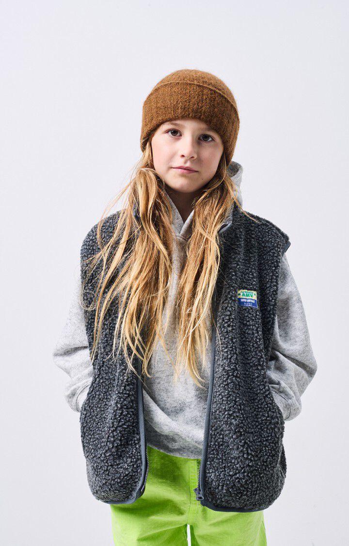 american vintage Veste enfant Hoktown - ANTHRACITE CHINE 0 Sans manches Gris - H24