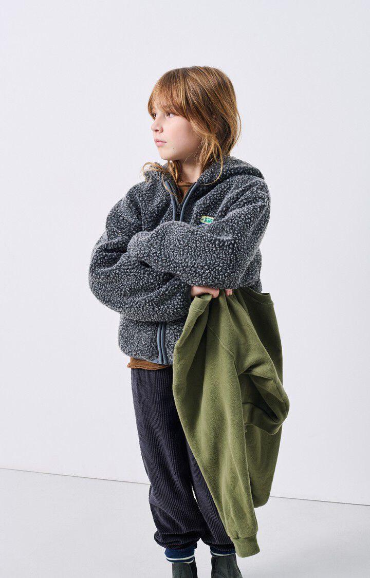 American Vintage Veste Enfant Hoktown - ANTHRACITE CHINE 33 Manches Longues Gris - E25