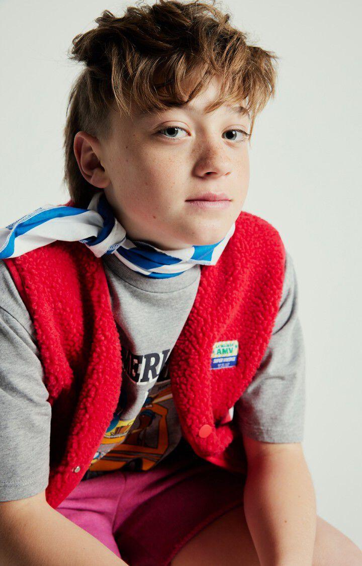 American Vintage Veste Enfant Hoktown - FRAISE Sans Manches Rouge - E25