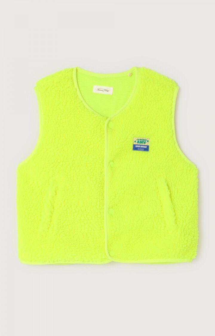 American Vintage Veste Enfant Hoktown - JAUNE FLUO Sans Manches Jaune - E25