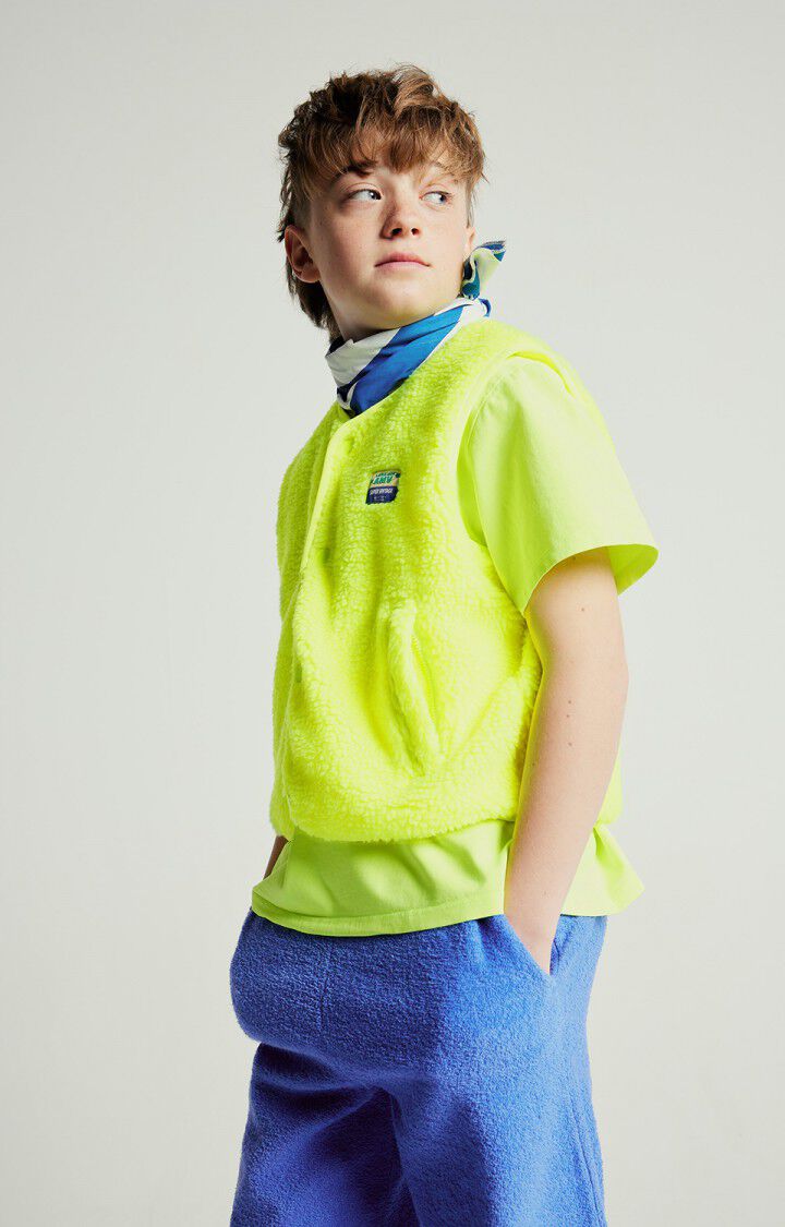 american vintage Veste enfant Hoktown - JAUNE FLUO Sans manches Jaune - E25