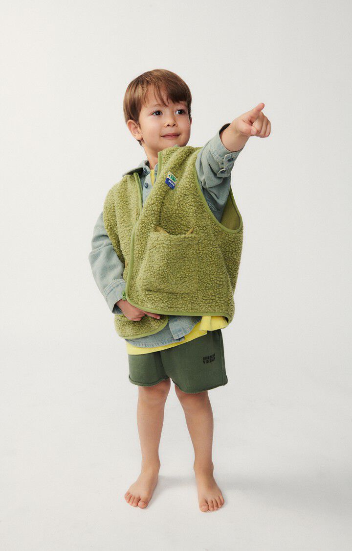 american vintage Veste enfant Hoktown - OLIVERAIE CHINE 0 Sans manches Vert - E24