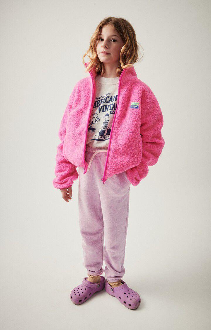 american vintage Veste enfant Hoktown - PINK ACID CHINE 35 Manches longues Rose - H24