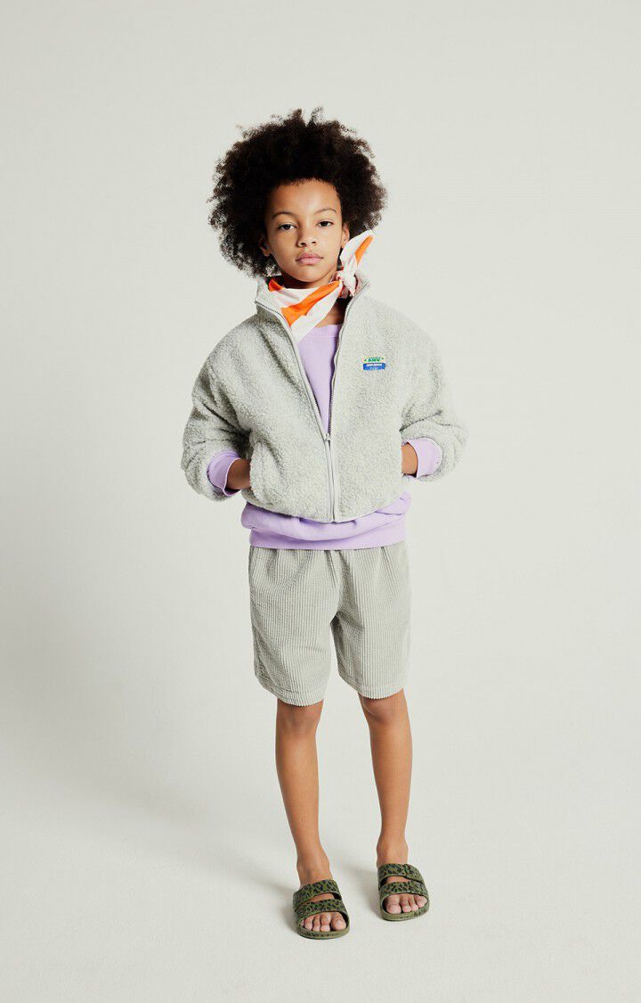 American Vintage Veste Enfant Hoktown - POLAIRE CHINE 35 Manches Longues Gris - E25