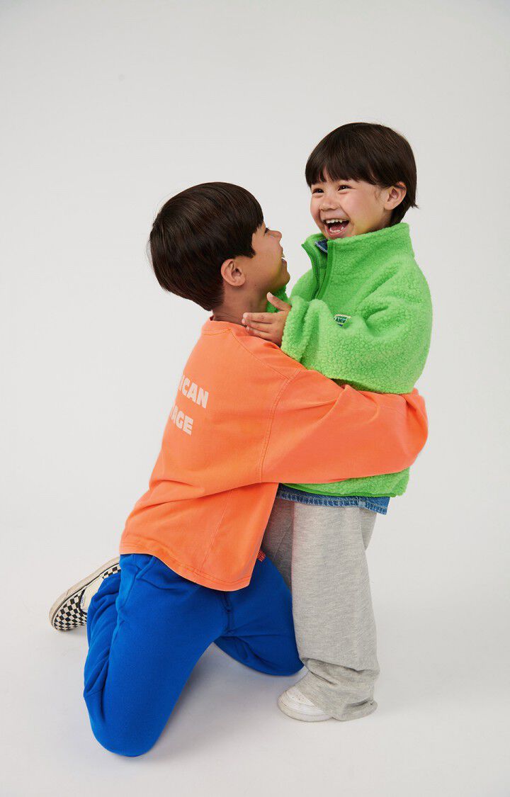 American Vintage Veste Enfant Hoktown - VERT FLUO CHINE 35 Manches Longues Vert - H24