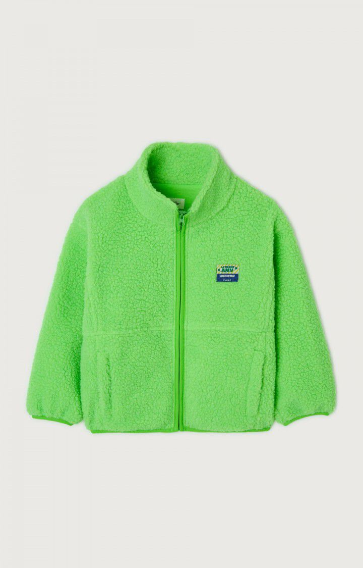American Vintage Veste Enfant Hoktown - VERT FLUO CHINE 35 Manches Longues Vert - H24