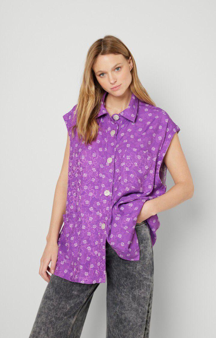 american vintage Veste femme Bukbay - ANITA 0 Sans manches Violet - E23