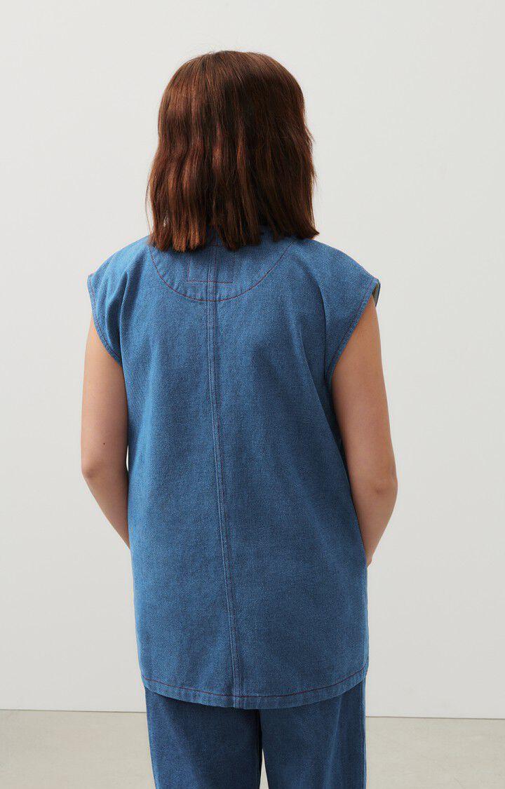 American Vintage Veste Femme Faow - BLUE 0 Sans Manches Bleu - E24