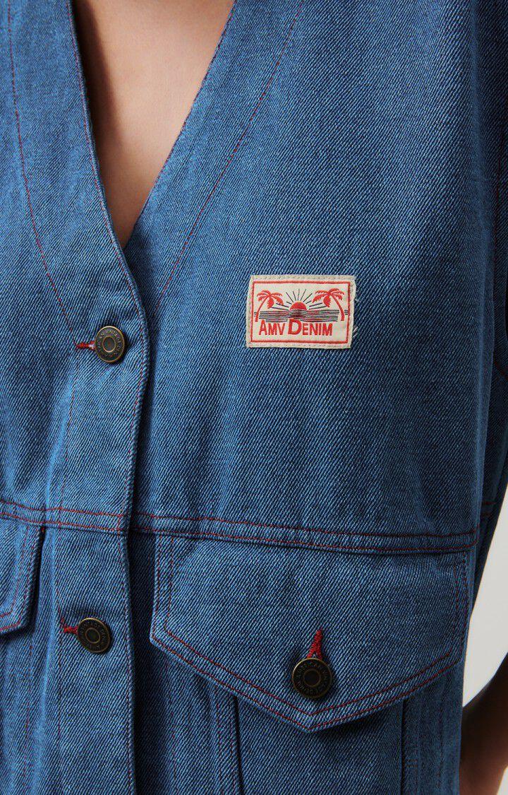 American Vintage Veste Femme Faow - BLUE 0 Sans Manches Bleu - E24
